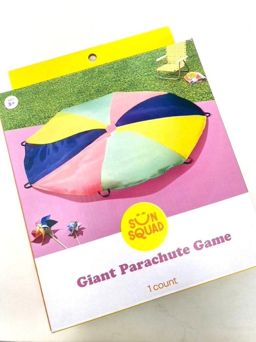 Giant Parachute - Sun Squad™: Outdoor Toy Polyester, Ages 3+ Toddler Preschool